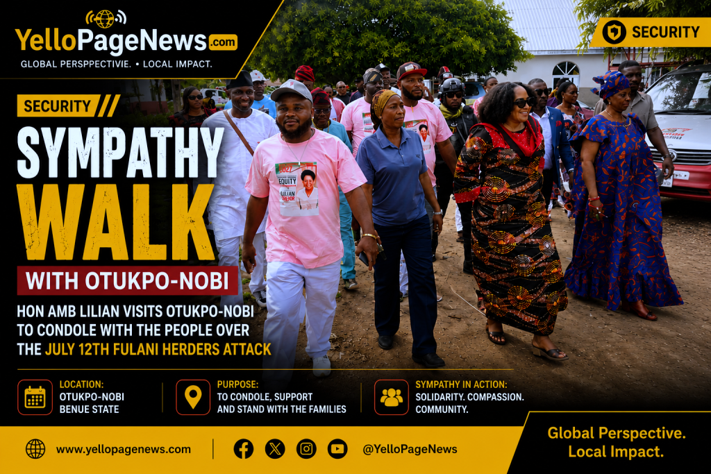 SYMPATHY WALK WITH OTUKPO-NOBI: Hon. Amb. Lilian Ofiebor Visits Bereaved Communities, Calls for Justice and Lasting Security jul 26, 2026, 01 18 25 am